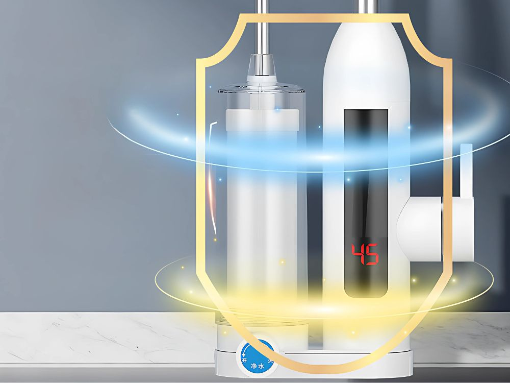 Electric Instant Water Heater Tap with Filter and LCD Display, 3000 W, White (6)