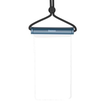 Baseus AquaGlide Waterproof Phone Case IPX8 7.2" with Slide Lock Blue