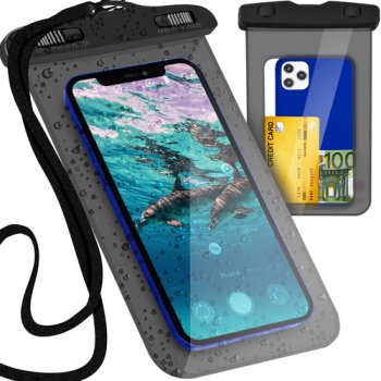 Waterproof Phone Case for Devices up to 7 inches, Black 23414