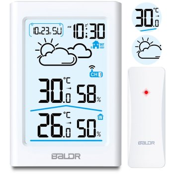 BALDR White Weather Station with Display BD-911 - Modern Home Monitor