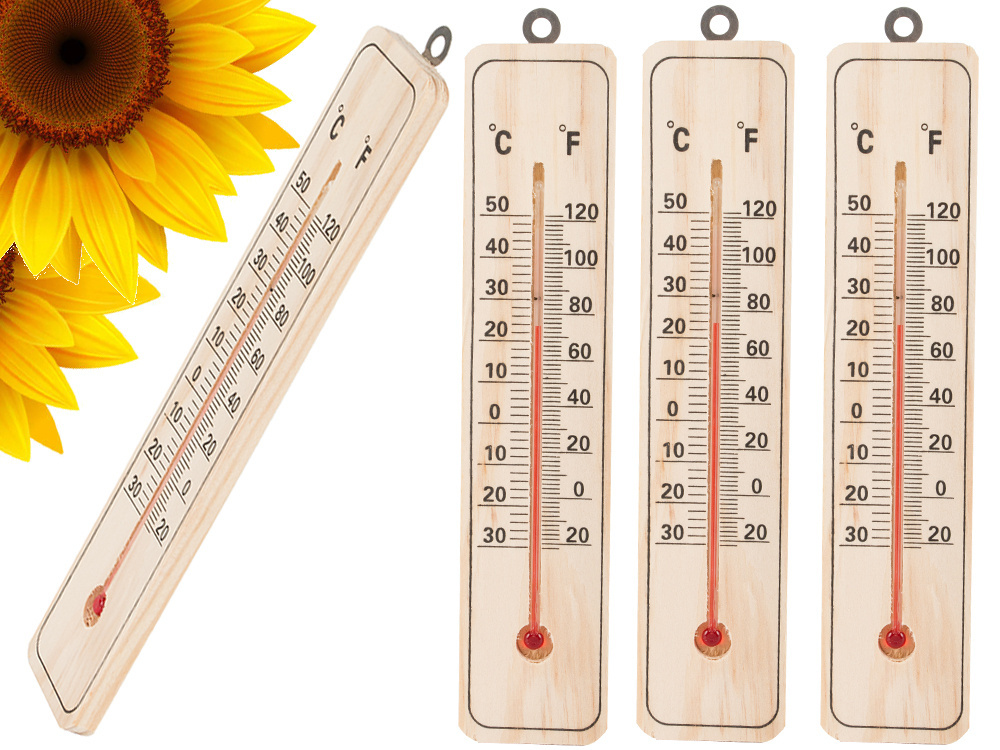 Wood home thermometer indoor outdoor (0)