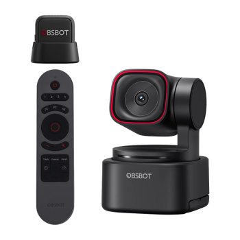 4K AI Webcam OBSBOT Tiny 3 Lite with Mic & Remote