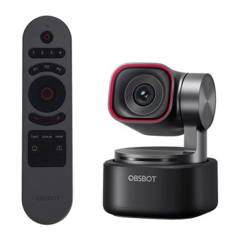 4K AI Tracking Webcam OBSBOT Tiny 3 Remote Combo 50MP