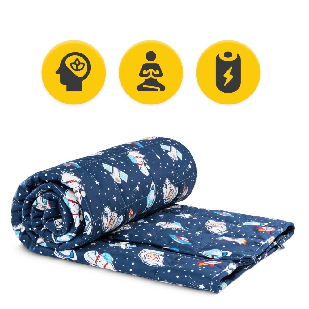 4FIZJO Children's Weighted Sensory Blanket 4 kg, Navy Blue (0)