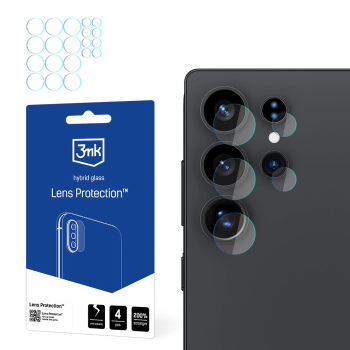 Samsung Galaxy S25 Ultra ( SM-S938 ) 3MK Lens Protection Back Camera Tempered Glass Protector, 4 pcs.