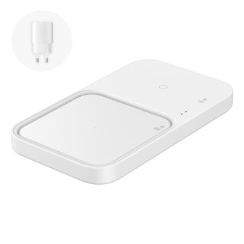 Samsung Wireless Charger Duo EP-P5400TWEGEU inductive charger 15W - white + mains charger + cable