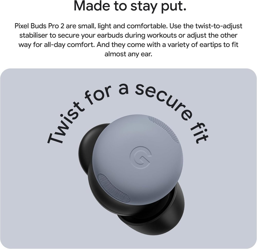 Google Pixel Buds Pro 2 TWS Bluetooth Wireless Earphones, Hazel (2)