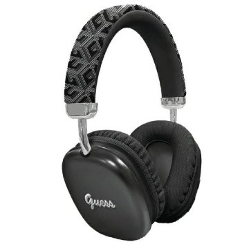 Guess GCube Metallic Script Logo Headphones - Black