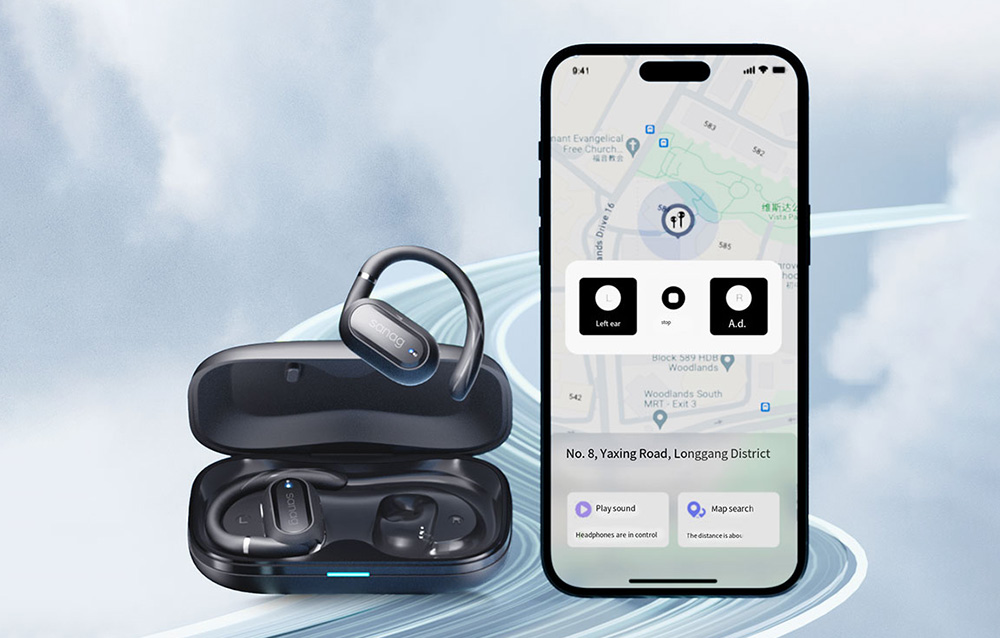 Wireless Open-Ear Headphones Sanag G36S White (2)