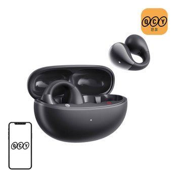 OWS QCY Crossky C30 Earphones with Clip IPX4 Bluetooth 5.4 - Black