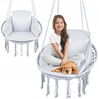 "Stork's Nest" Swing with Cushion for Garden Terrace or Balcony