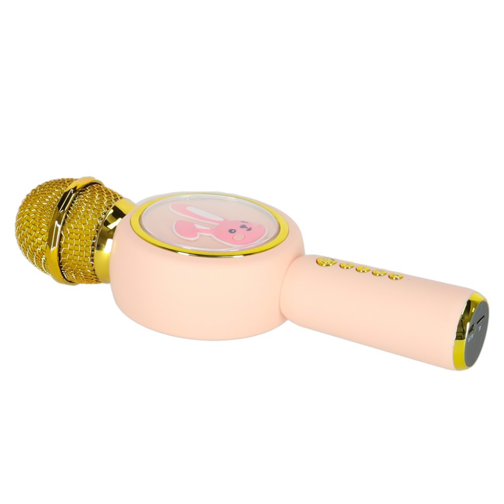 Wireless Karaoke Microphone with Bluetooth Speaker for Kids, Bunny, Pink (3)