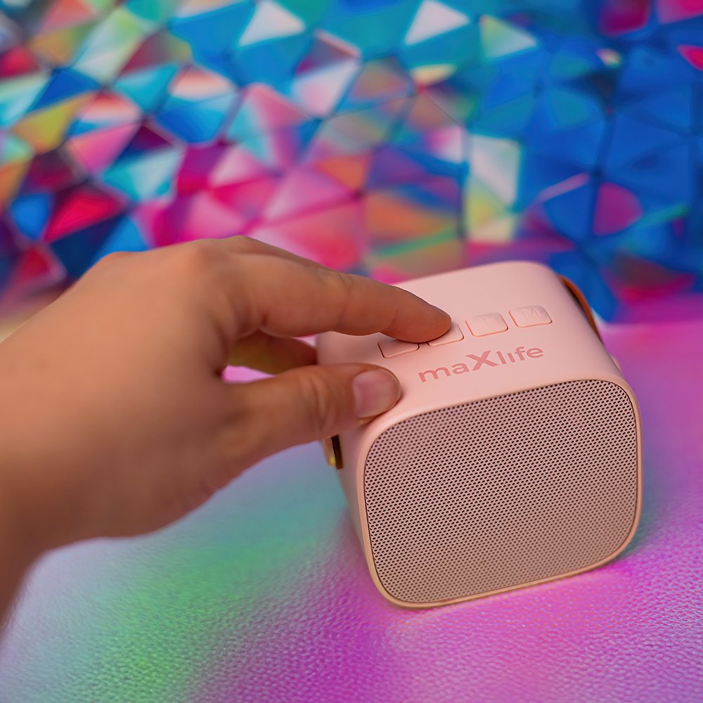 Maxlife MXKS-100 Karaoke Set Microphone + Wireless Bluetooth Speaker, Pink (2)