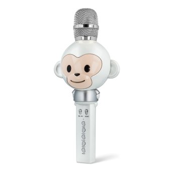 Kids Karaoke Microphone Maxlife Animal MX-100 with Bluetooth Speaker, White