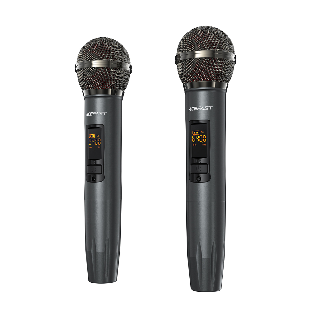 Acefast K1 Wireless Karaoke Speaker with 2 Microphones - Black (2)