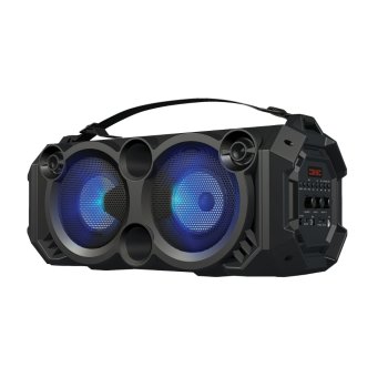 Portable Bluetooth Speaker Rebeltec SoundBOX 460 with FM Radio and RGB Lights, black