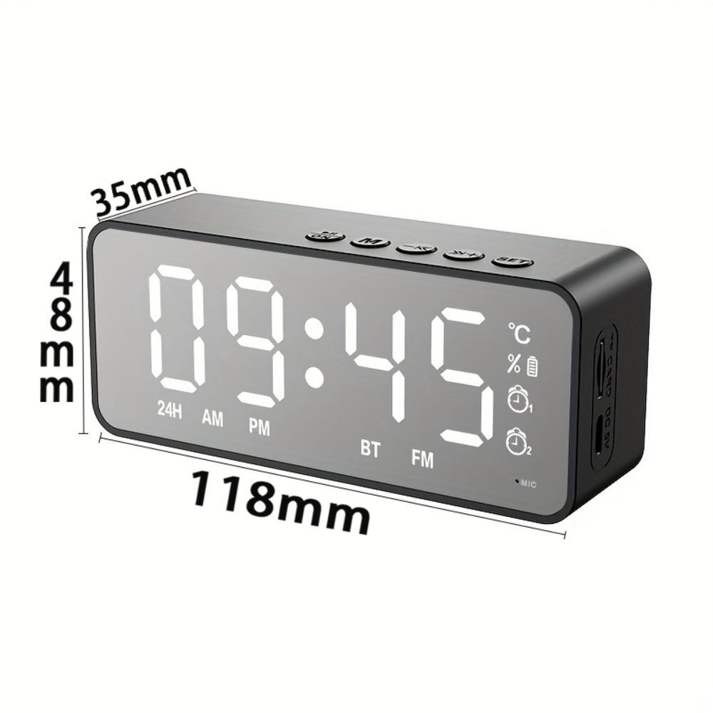 Bluetooth Speaker Alarm Clock with FM Radio Setty SCL-01FM-S (0)