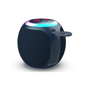 Devia Lite1 Portable Bluetooth Speaker with RGB Lights and FM Radio, Blue