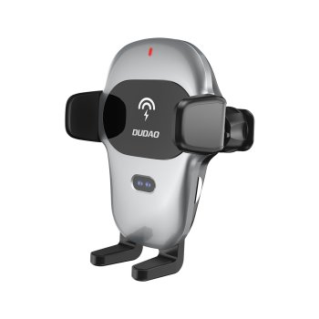 Dudao Automatic Car Holder with Built-in Qi 15W Wireless Charger Gray (F20xs)