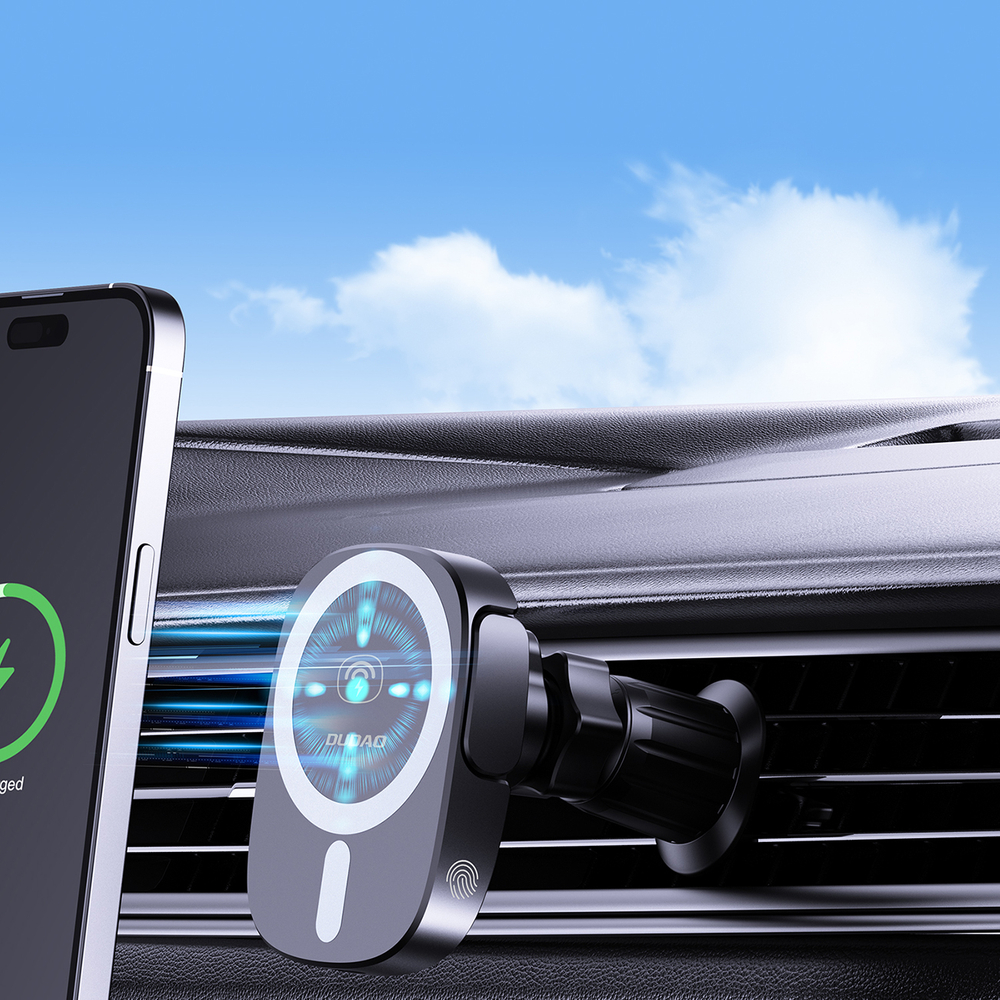 Dudao FW11 Car Phone Holder with 15W Inductive Charger Air Vent/Cockpit - Black (3)