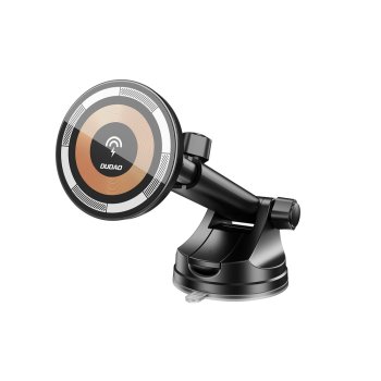 Dudao F12MAX+ Car Holder with 15W Wireless Charger, Compatible with Magsafe - Black