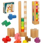Educational Wooden Montessori Puzzle Stacking Toy for Toddlers, Colorful