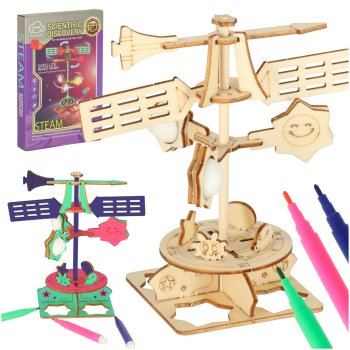 Wooden 3D Weather Vane Model Kit STEM Science Toy for Kids