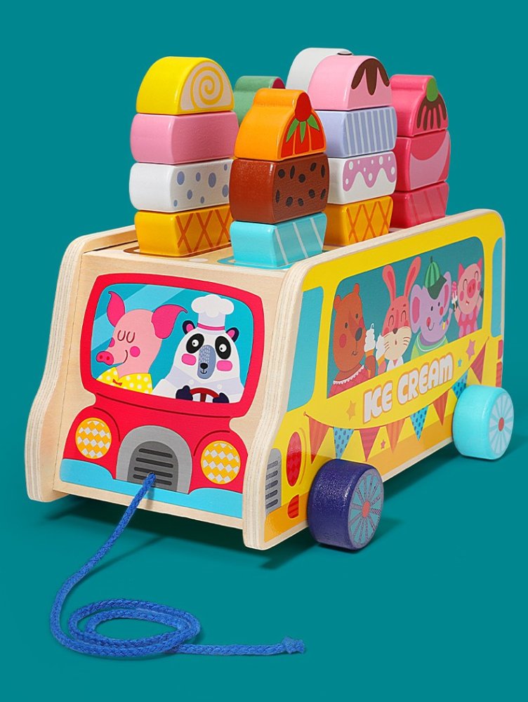 Kids Sorter Blocks Car with Ice Cream Jhtoy-948 (2)