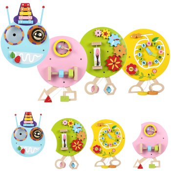 Educational Toy Wooden Manipulation Sensory Montessori Busy Board, Caterpillar