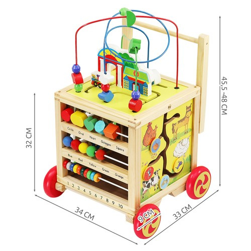 Educational Wooden Activity Cube Baby Walker 22606 (2)