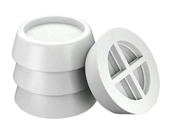 Anti-Vibration Pads for Washing Machine and Dryer, 4 pcs, 6.5 × 2 cm, White