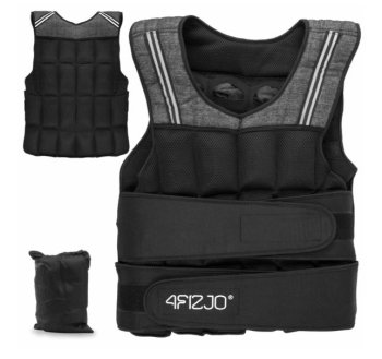 4Fizjo Adjustable Weight Crossfit Strength Training Vest, 20kg