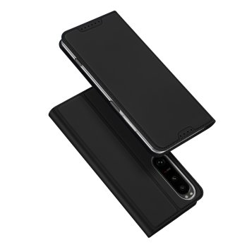 Sony Xperia 1 V DUX DUCIS Skin Pro Auto-absorbed Leather Cell Phone Case Cover, Black