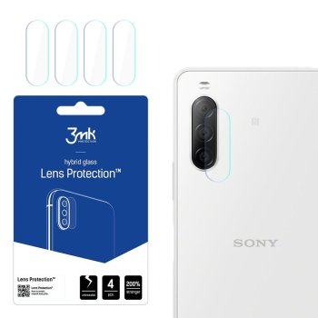 Sony Xperia 10 II 3MK Lens Protection Back Camera Hybrid Glass Protector, 4 pcs.