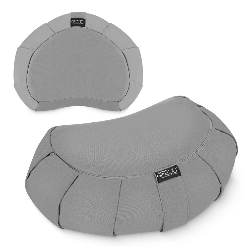 Meditation cushion 4FIZJO Zafu crescent, grey (3)