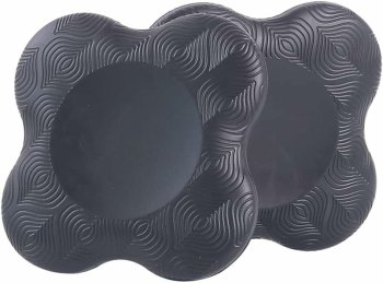 Yoga Knee Pad Cushions for Knees Elbows and Wrists Set of 2, black
