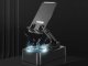 Adjustable Desk Phone Stand with Bluetooth Speaker and Tablet Holder, Black