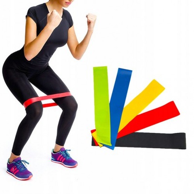 Flexible Rubber Training Fitness Tapes Set 5 pcs