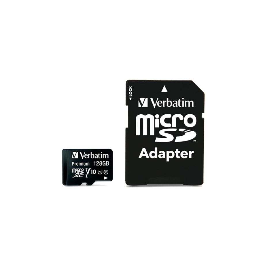 Verbatim Premium 128GB microSD Memory Card (Class 10 UHS-I U1 V10 SDXC 90MB/s read) - atmiņas karte