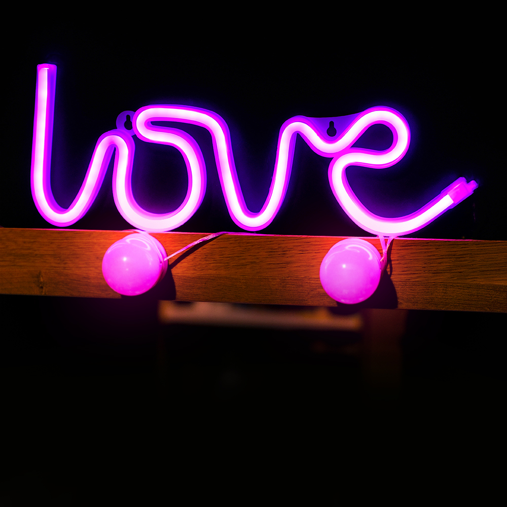 Forever Neon Decorative LED Lamp Figure Flashlight with USB, Love (0)