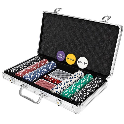 Poker Texas Hold’em Game Chips Set with 300 Chips 11.5 Grams