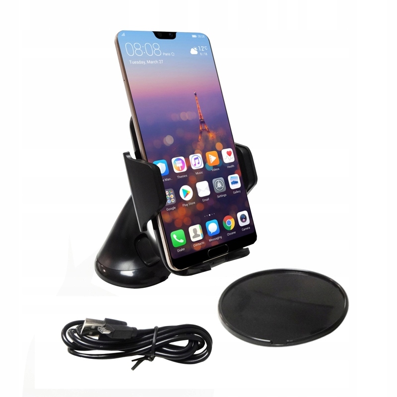 Car Holder Suction Mount For Phone with Wireless Charger