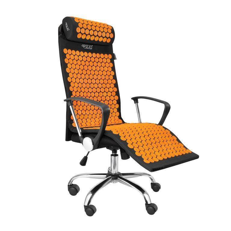 4Fizjo XL Acupressure Mat with Pillow, 110x42 cm, Orange
