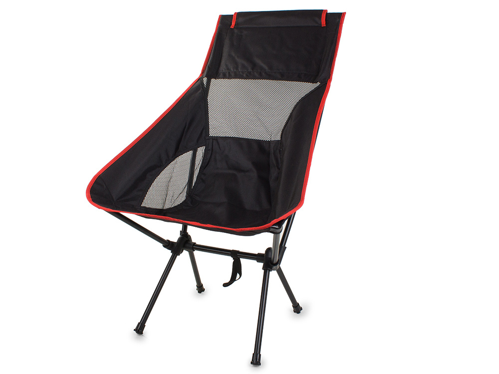 Folding Chair for Tourism, Camping or Fishing, Black/Red (7)