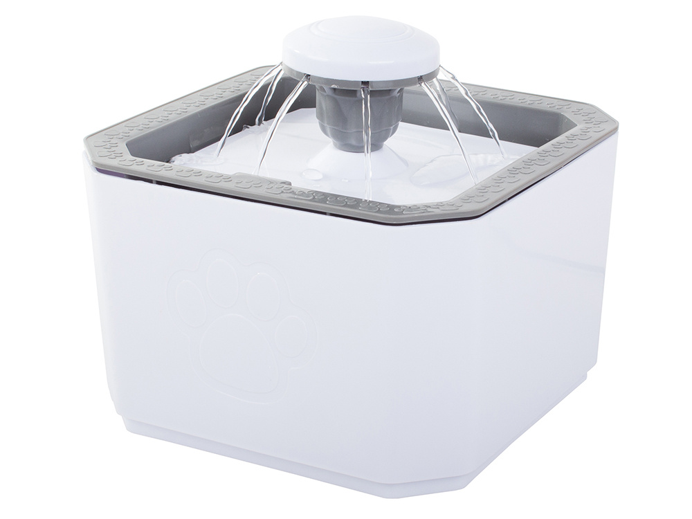 Suņu un Kaķu Dzeramtrauks Strūklaka Bļoda Vieta Ūdenim 2,5L, Balta | Dog and Cat Water Fountain Drinker