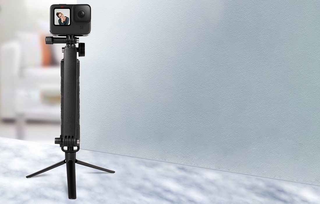 Telesin 360° Ūdensizturīgs Statīvs Selfija Nūja Trīskājis priekš GoPro Sporta Kamerām | Waterproof Selfie...