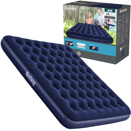 Bestway 67004 Double Air Mattress 203x183x22 cm, Navy Blue