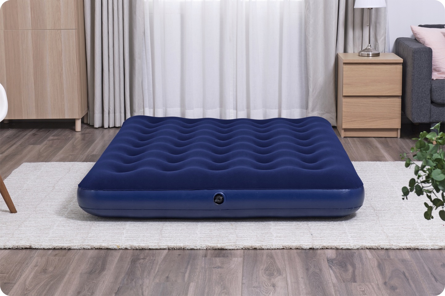 Двухместный надувной матрас Bestway 67004 203x183x22 см, темно-синий