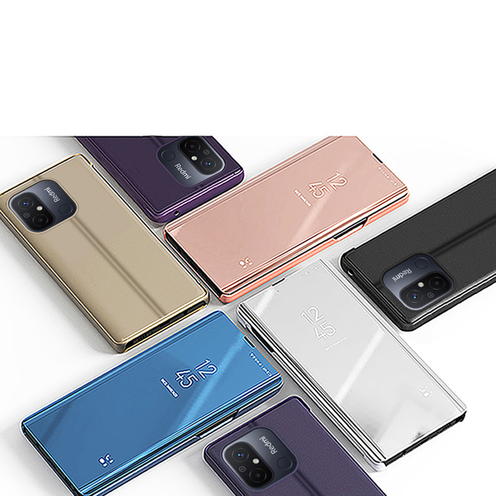 Hurtel Xiaomi Redmi 11A / 12C / Poco C55 Clear View Flip Case, Black