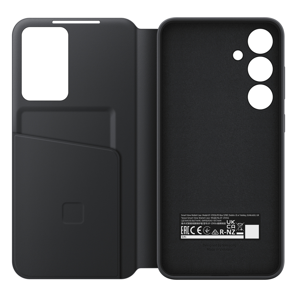 Samsung Galaxy S24 (SM-S921) Smart Clear View Cover with Display, Black (EF-ZS921CBEGWW)